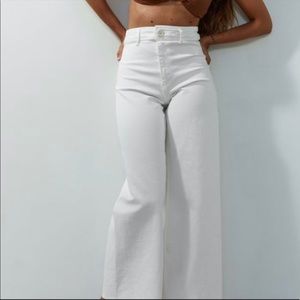 White Marine Straight Jeans from Zara